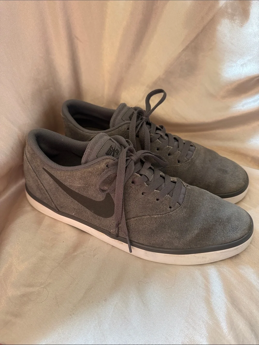 Nike Men’s Sneakers - Dark Gray Suede
